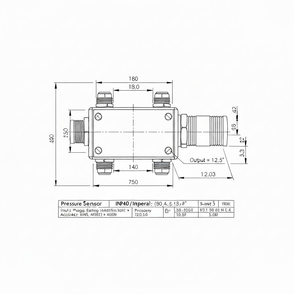 P940 Pressure Sensor - Dimensional Drawing